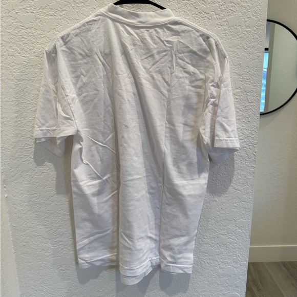 Inaka Power White Tee with Purple and Brown Bear Graphic - Picture 3 of 3